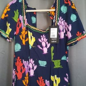Gorgeous Modcloth Collectif Cactus Dress XS (UK 6)